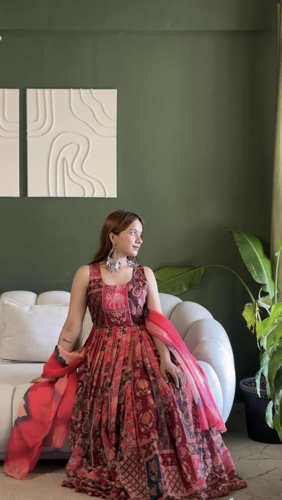 Royal Heritage Patchwork Printed Flared Dress - Image 3
