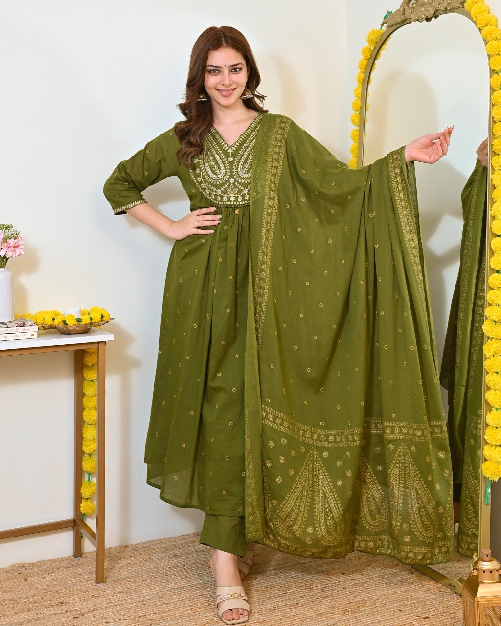 Terracotta Royale Embroidered Kurta - Image 11