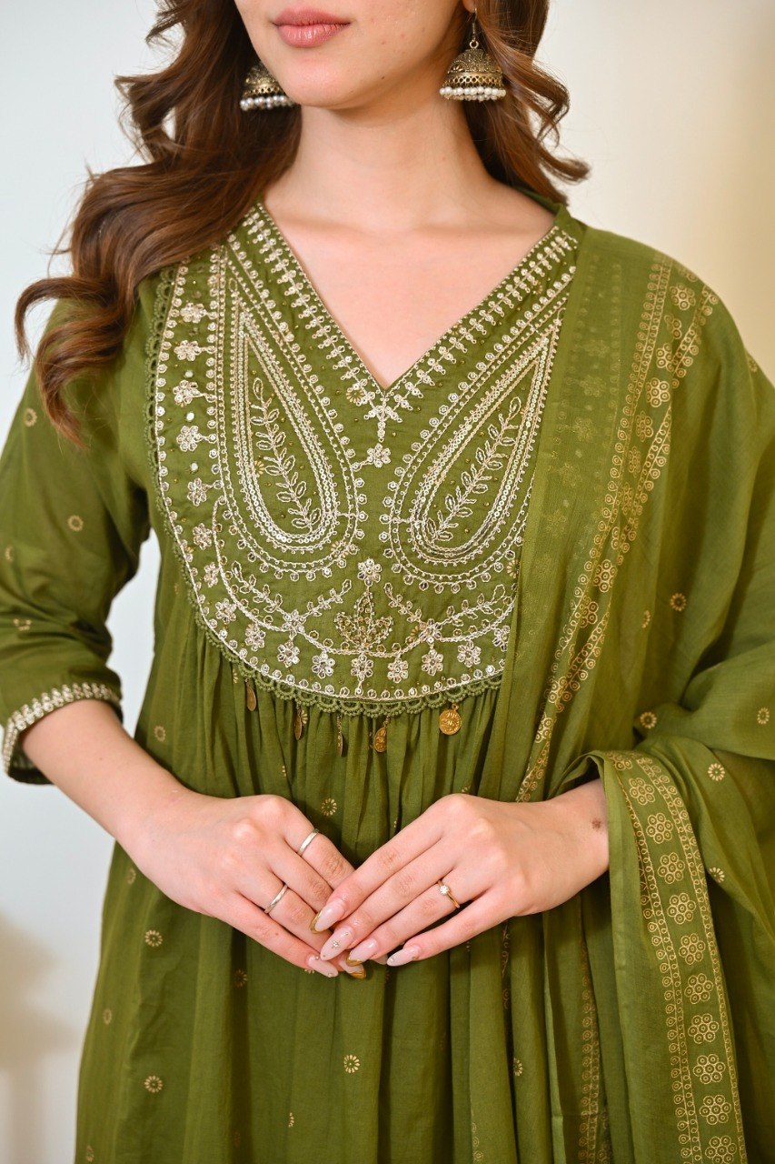 Terracotta Royale Embroidered Kurta - Image 10