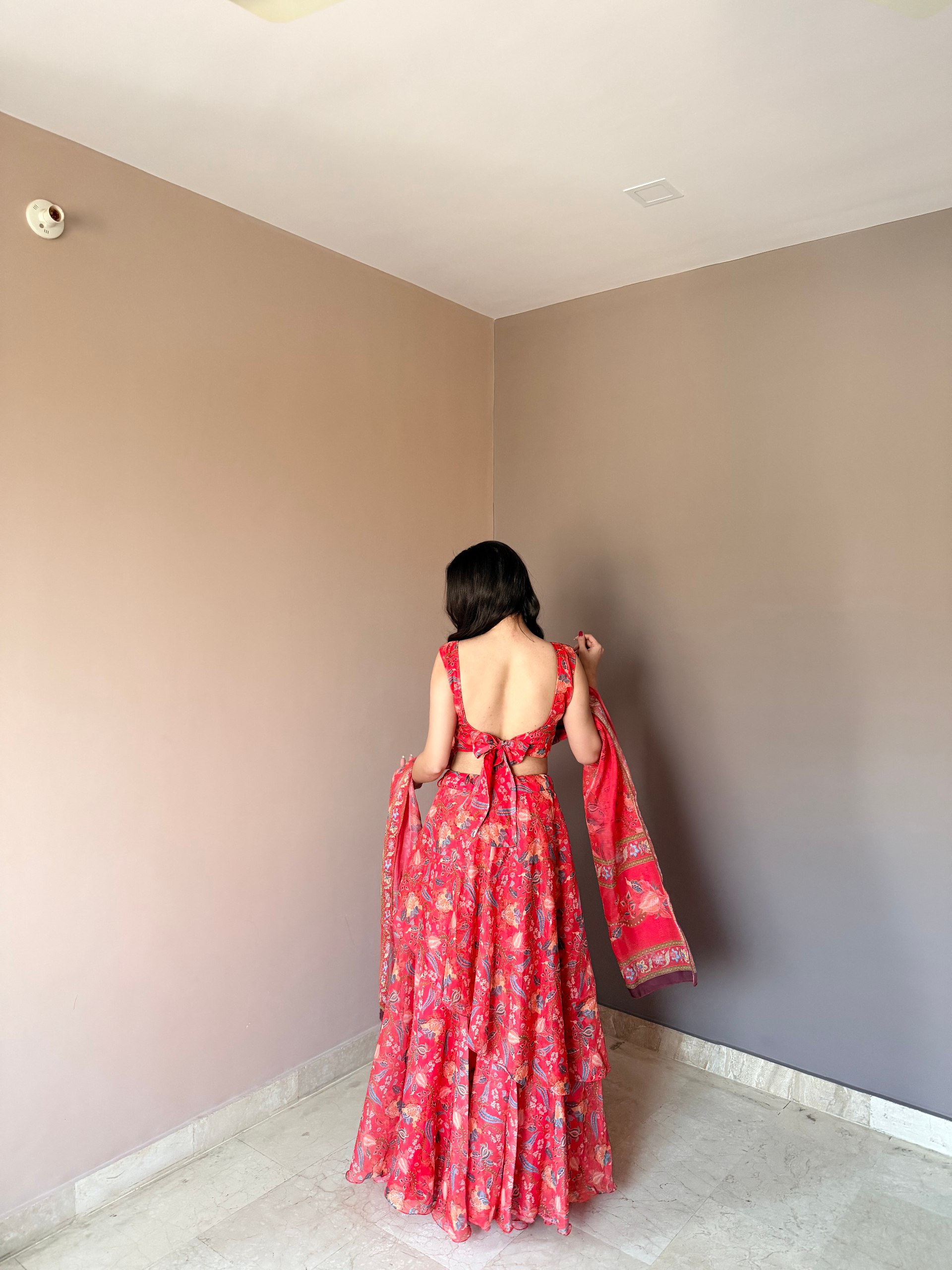 Crimson Raga Printed Lehenga Set - Image 14